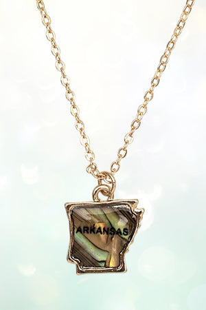 ARKANSAS STATE PENDANT NECKLACE