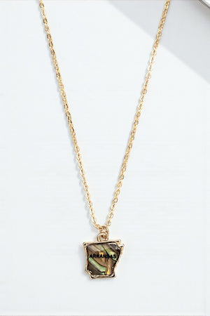 ARKANSAS STATE PENDANT NECKLACE