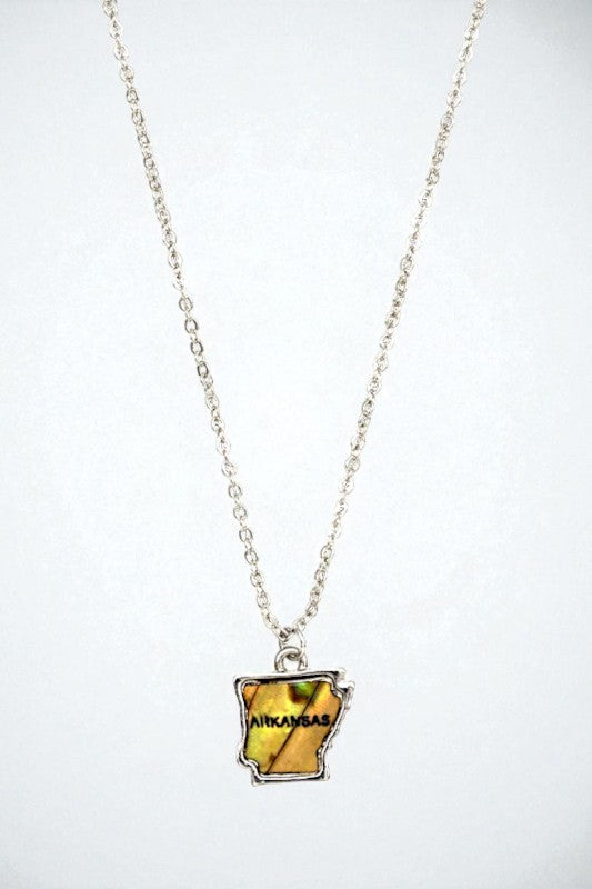 ARKANSAS STATE PENDANT NECKLACE