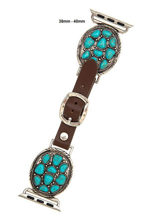 GEM ACCENT OVAL FASHION WATCH BAND