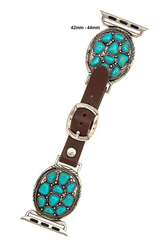 GEM ACCENT OVAL FASHION WATCH BAND