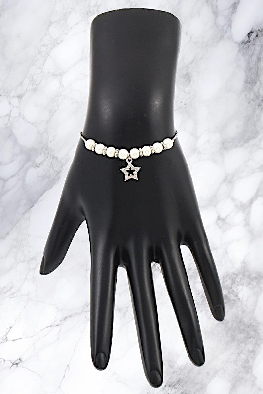 PEARL LINK WITH STAR SLIDER BRACELET