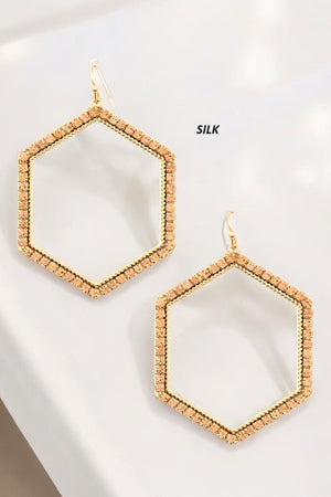 GEM PAVE OUTLINED DANGLE EARRING