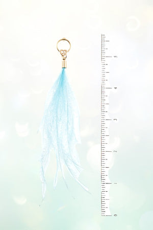 HEART LINK FEATHER LIKE DROP EARRING