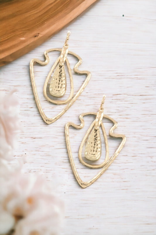 Arrowhead Teardrop Dangle Earring