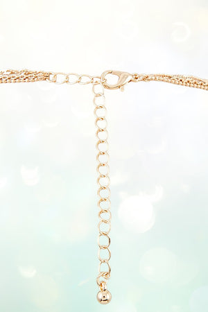 LAYERED CHAIN CHARMING HEART PENDANT NECKLACE