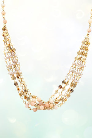 MULTI DISK BEAD NECKLACE SET