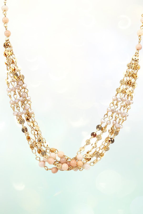 MULTI DISK BEAD NECKLACE SET