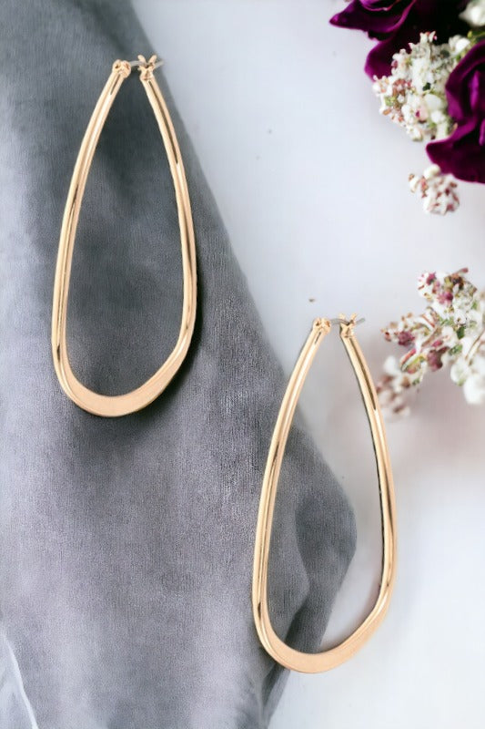 Flat Cut Out Metal Drop Earring