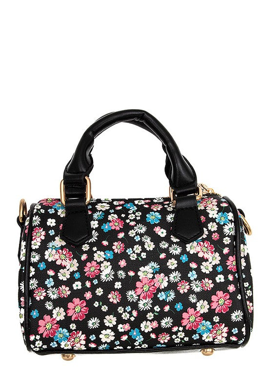 Floral Print Mini Satchel Bag