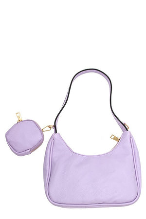 2 IN 1 FAUX LEATHER MINI SHOULDER BAG