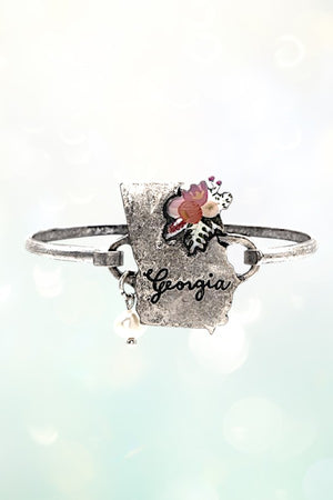 GEORGIA STATE BANGLE BRACELET