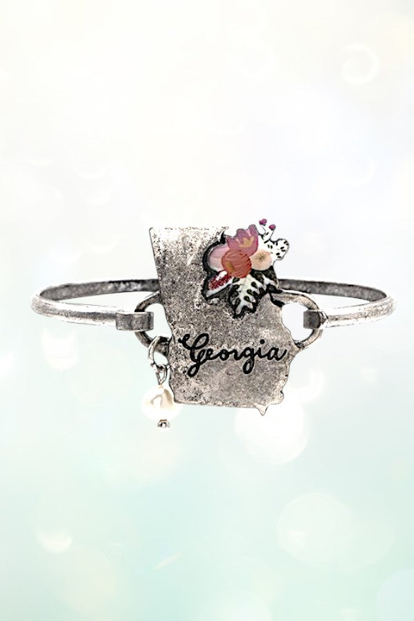 GEORGIA STATE BANGLE BRACELET