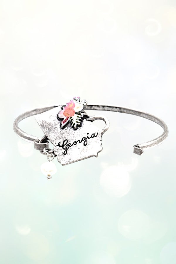 GEORGIA STATE BANGLE BRACELET