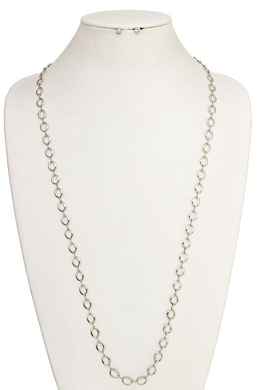 ELONGATED CHAIN LINK NECKLACE SET