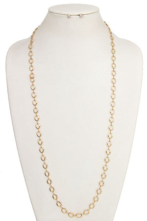 ELONGATED CHAIN LINK NECKLACE SET