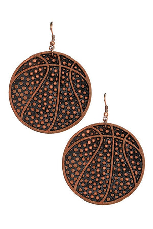 BASKETBALL ACCENT DROP EARRING