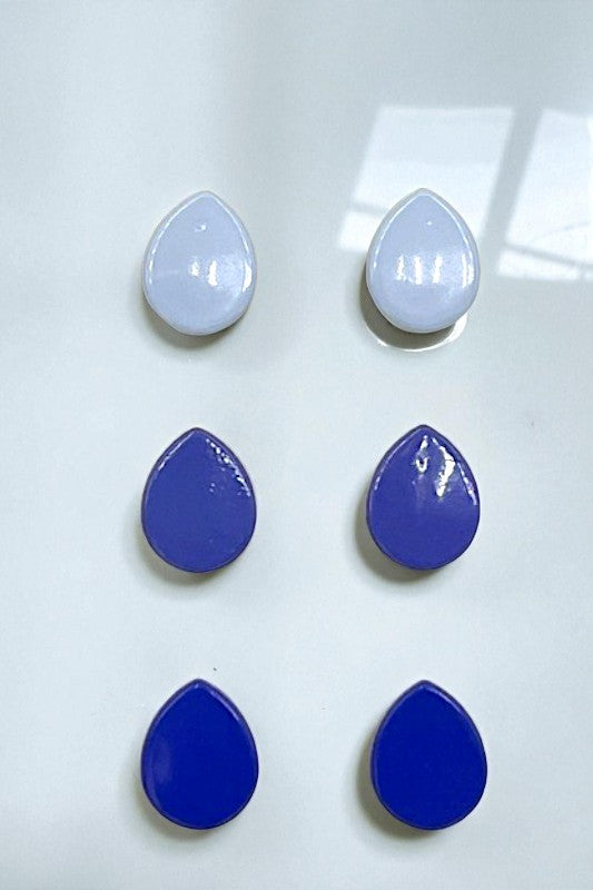 Mini Teardrop Post Earring Set