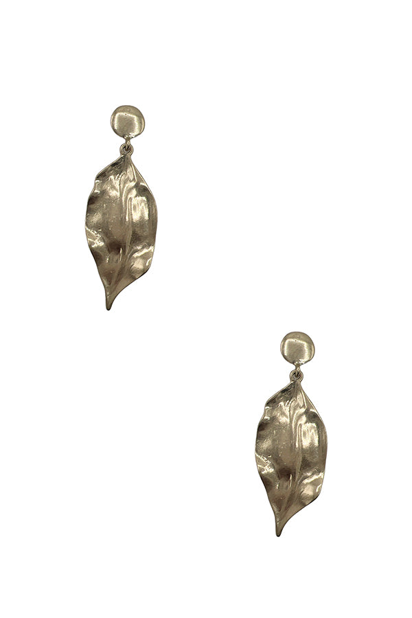 Wave Leaf Drop Earring