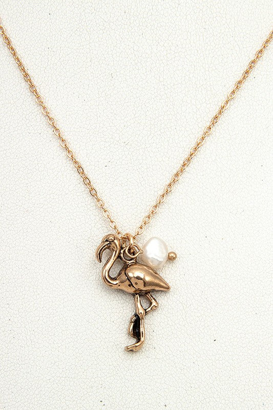 FLAMINGO PENDANT NECKLACE SET