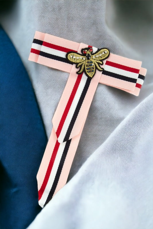 Ribbon Bee Accent Brooch