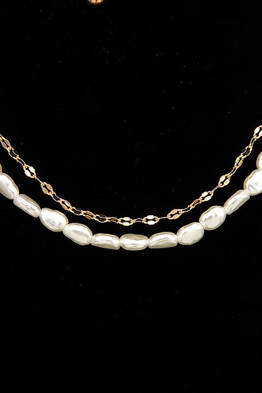 FRESHWATER PEARL LAYERED NECKLACE SET