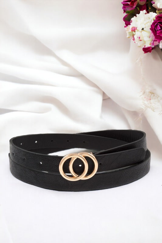 Thin Faux Leather Belt