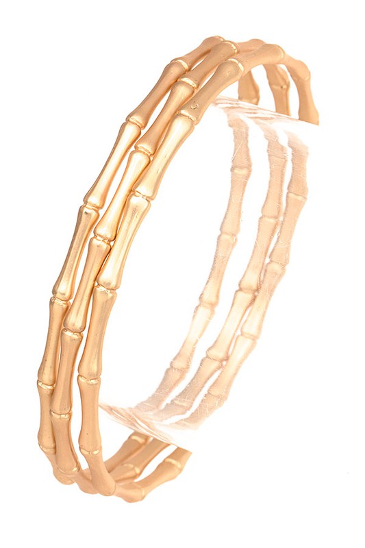 BAMBOO ACCENT MULTI BANGLE BRACELET