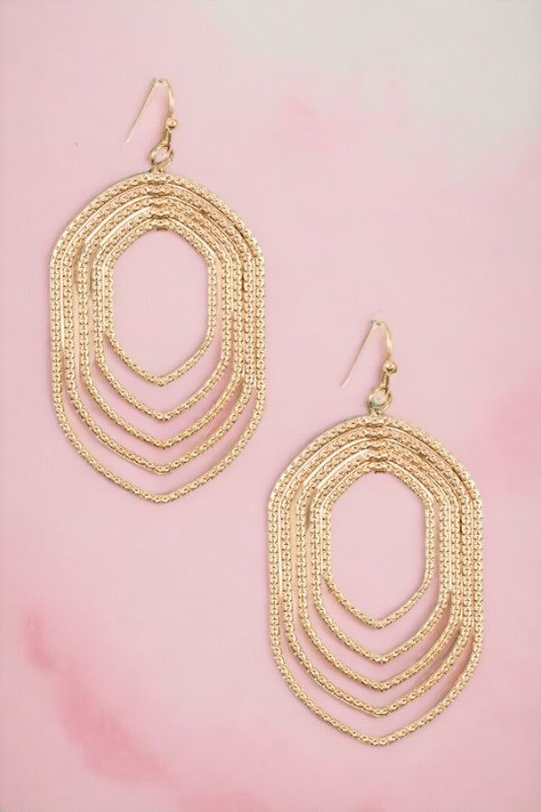 MULTI LINK METAL DANGLE EARRING