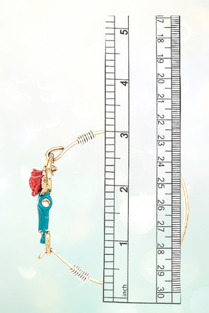 BULL HEAD ETCHED CHARM BANGLE BRACELET