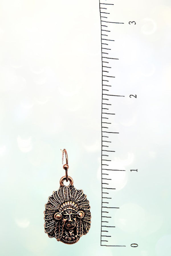 INDIAN CHIEF PENDANT BEADED NECKLACE SET