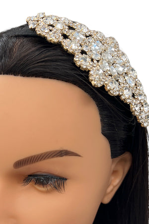 Crystal Gem Ornate Headband Accent