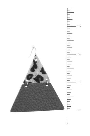 Triangle Animal Pattern Dangle Earring