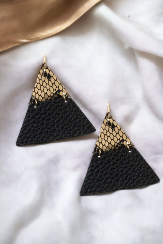 Triangle Animal Pattern Dangle Earring