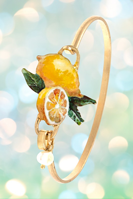 LEMON ACCENT BANGLE BRACELET