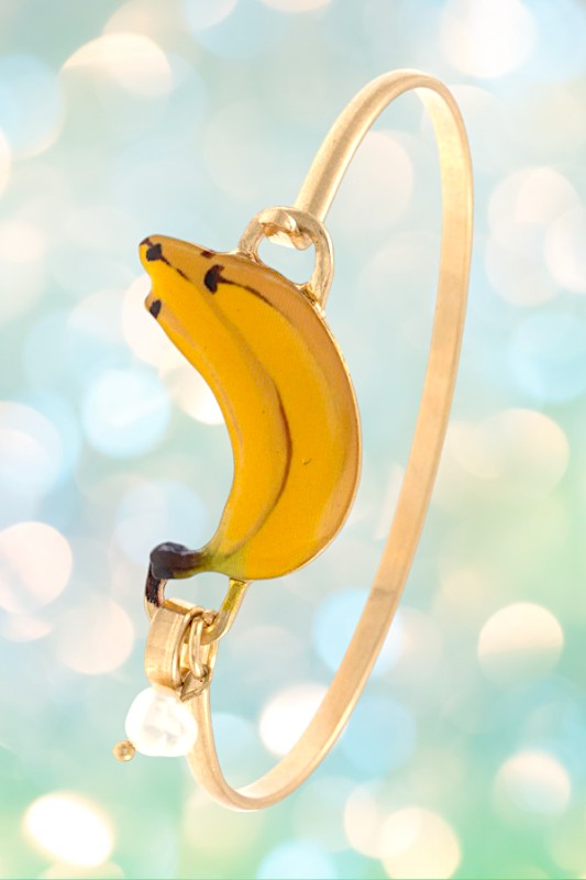 BANANA ACCENT BANGLE BRACELET