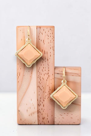 MINI DIAMOND FRAMED DANGLE EARRING