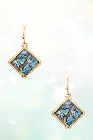 MINI DIAMOND FRAMED DANGLE EARRING