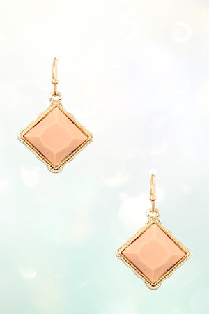 MINI DIAMOND FRAMED DANGLE EARRING