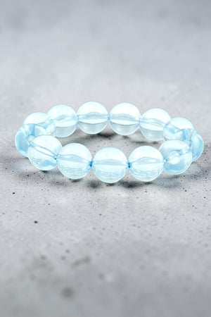 BALL CLEAR BEAD LINK STRETCH BRACELET