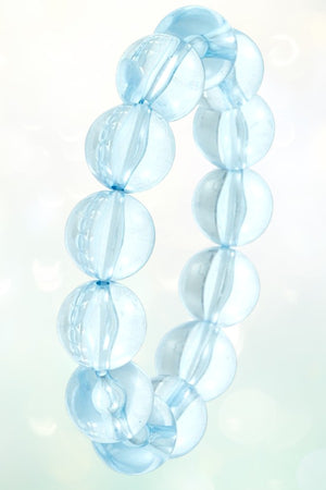 BALL CLEAR BEAD LINK STRETCH BRACELET