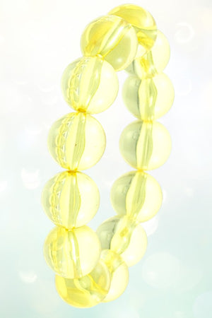 BALL CLEAR BEAD LINK STRETCH BRACELET