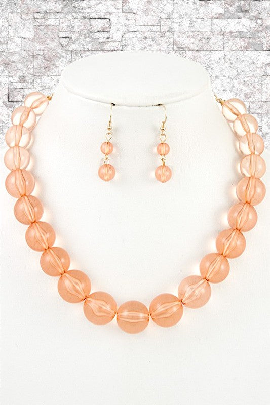 BALL BEAD COLLAR NECKLACE