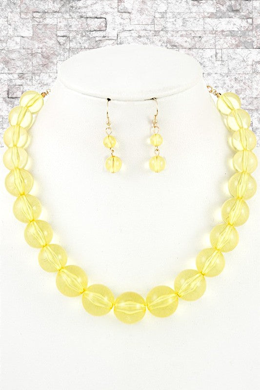 BALL BEAD COLLAR NECKLACE