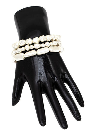 FAUX PEARL BRACELET SET