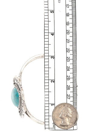 Framed Gemstone Accent Hinge Bangle Bracelet