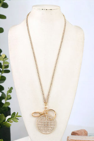 Maze Pendant Long Necklace