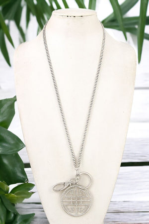 Maze Pendant Long Necklace