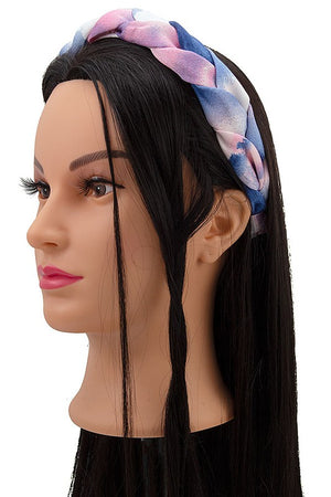 MULTI COLOR BRAIDED STYLE HEADBAND