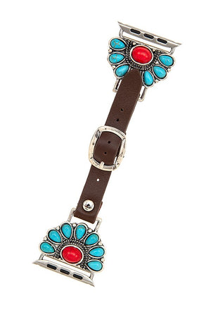 SEMI FLORAL GEM WATCH BAND